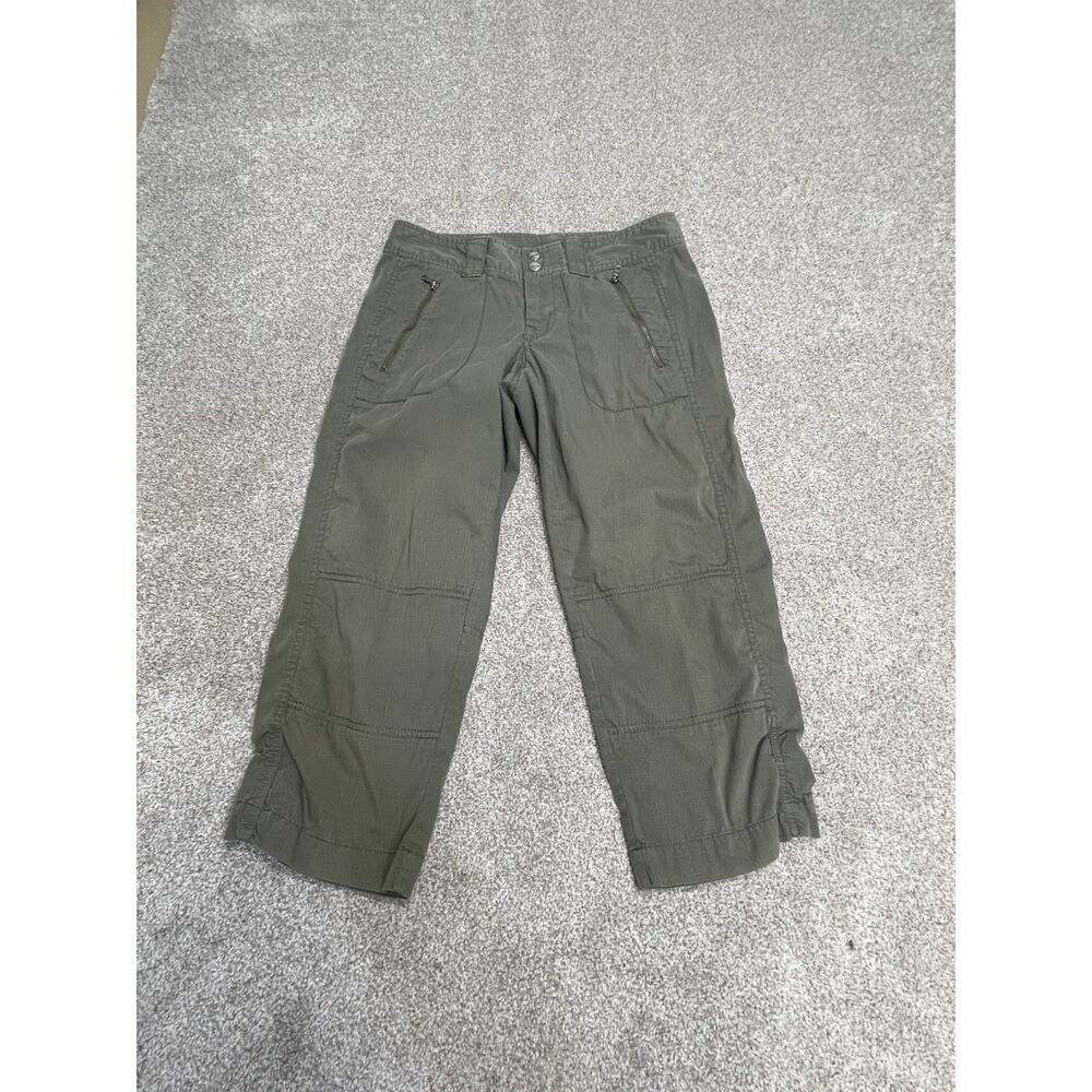 Gorpcore Köppen Olive Green Capri Pants Size 2 Zip Pocket Outdoor Hiking Stretch